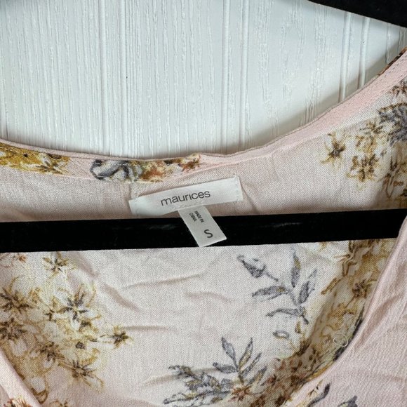 Maurices Floral Print Tiered Bell Sleeve Top‎ size Small - Picture 3 of 5